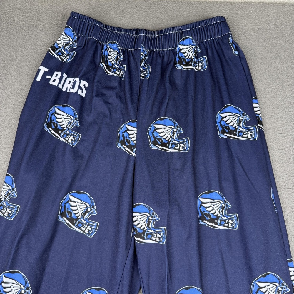 T-Birds Pajama Pants Mens XS Blue Football Helmet Print Lounge Sleep Pajamas - Picture 2 of 11